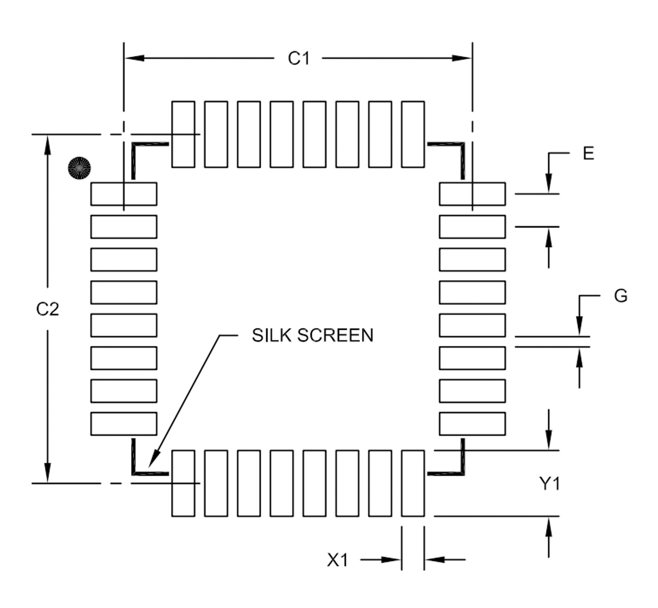 ATMEGA328P-AU Footprint